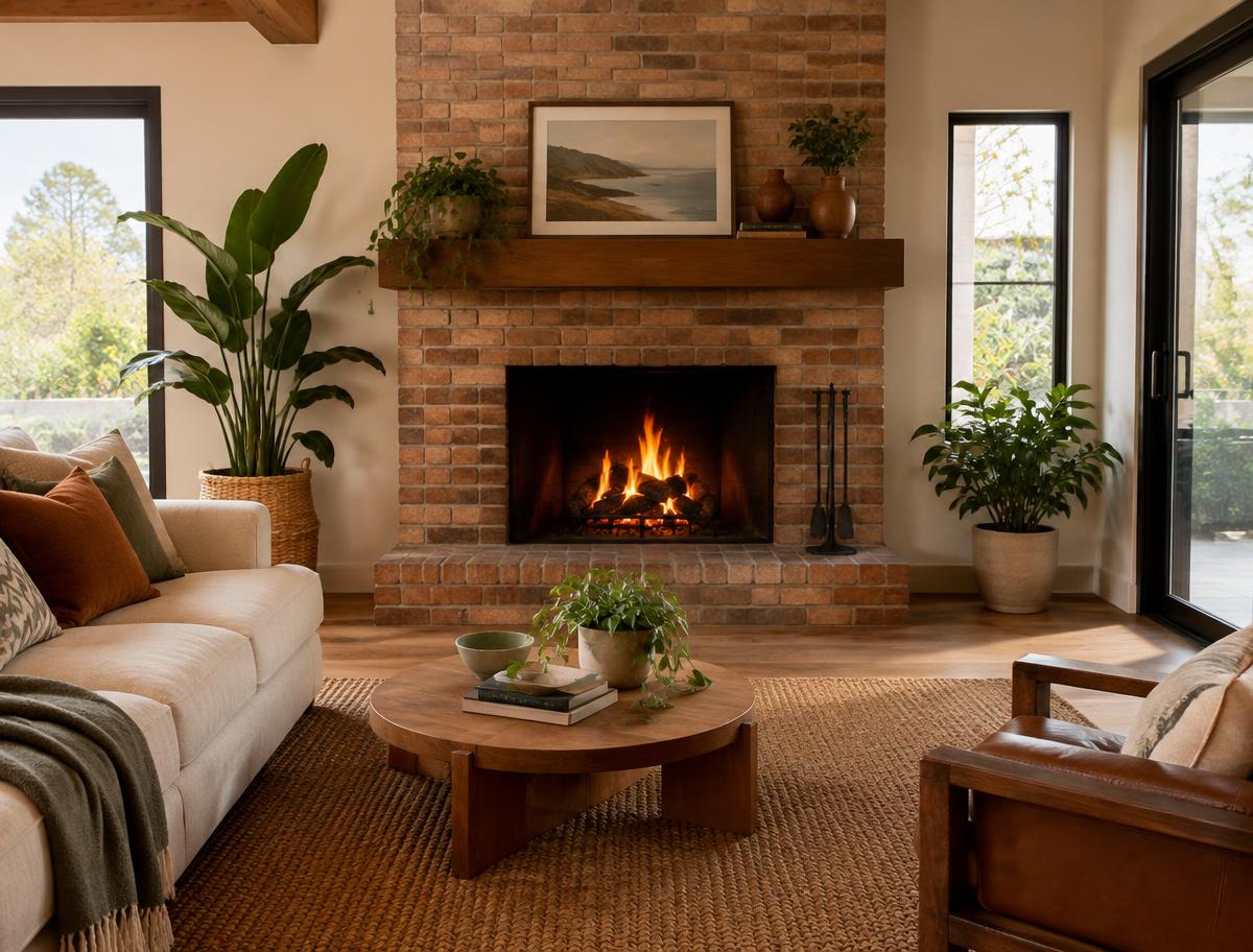 Clean, safe fireplace after chimney service in Los Angeles, CA